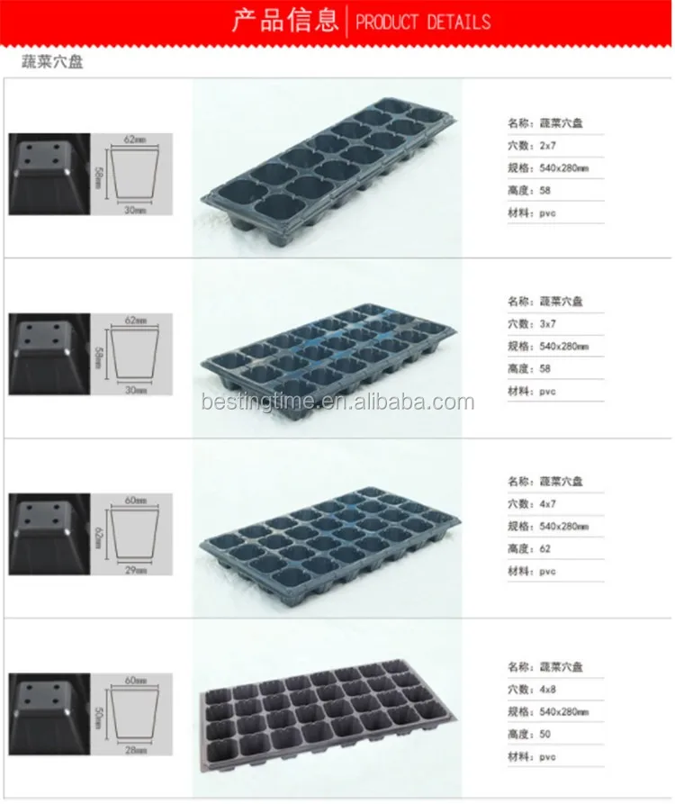 Junong 40 Cells Forestry Seedling Tray Plastic Nursery Deeper Plug Tray