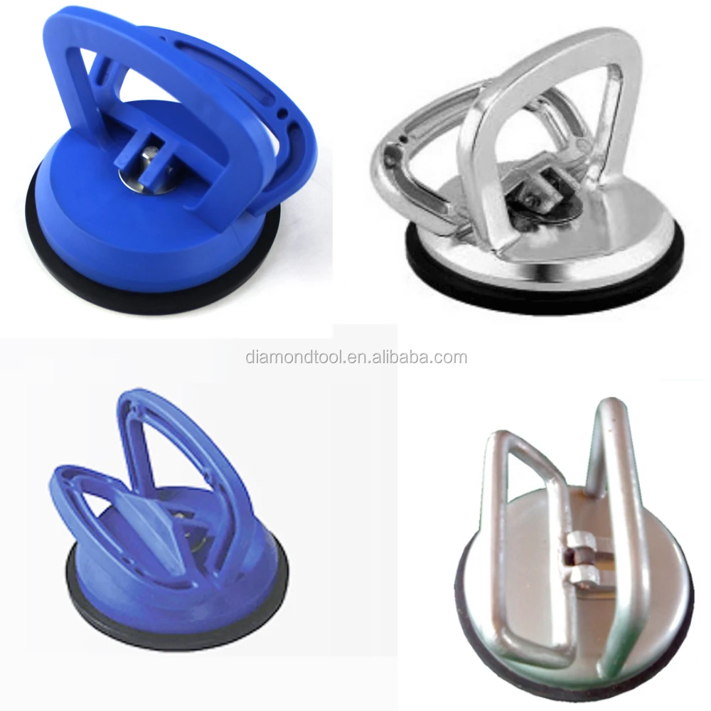 Single Glass Lifter Suction Cup Blue Plastic Handle Suction Cup/single