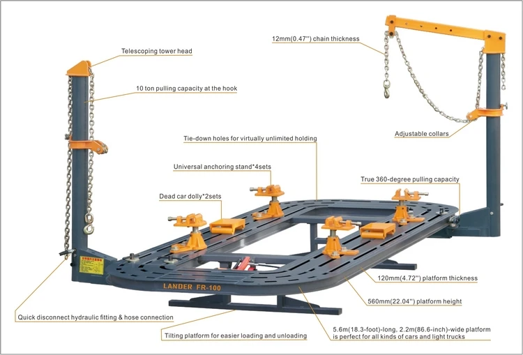 Tilting Tubular Steel Auto Frame Rack With 3d Measuring System - Buy ...
