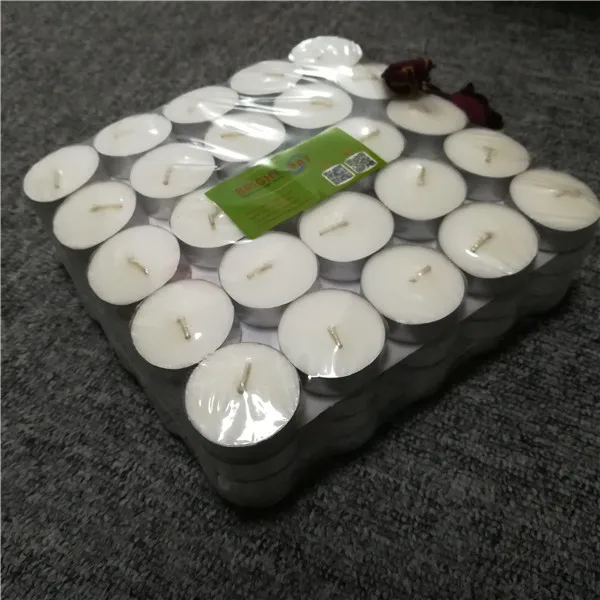Unscented white decorative home use promotional tea light candles
