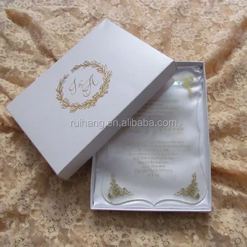 Clear Acrylic Die Cut Wedding Invitations For Elegant Wedding