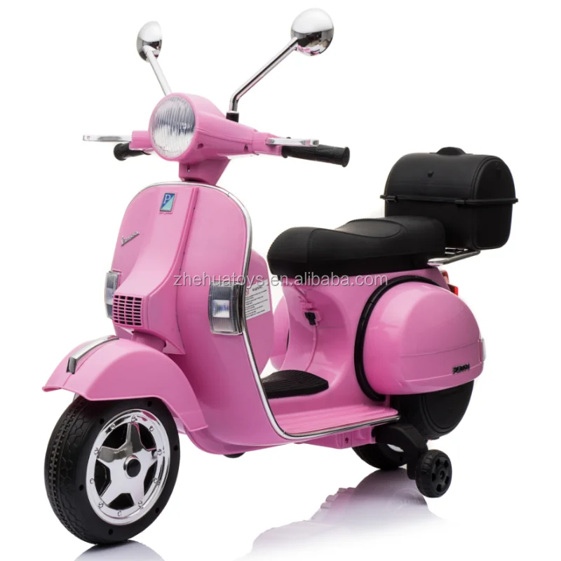 pink electric moped