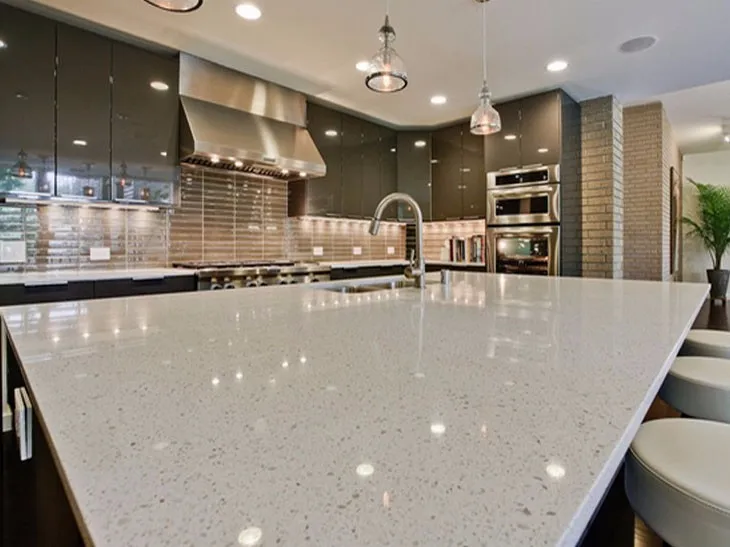 Big White Mirror Fleck Quartz Stone Countertops Buy White Mirror Fleck Quartz Stone
