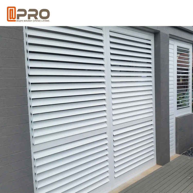European Style Modern Aluminum Movable Louvers Plantation Shutter Parts