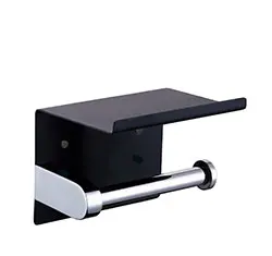 Modern bathroom accessories stainless toilet paper holder with phone shelf