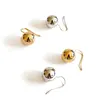 JD Jewelry Custom INS small crowd style 925sterling silver plated 18K gold plated brass ball drop earrings