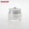 Luxury cosmetic fancy acrylic cream jar white cheap cosmetic containers wholesale for hair products
