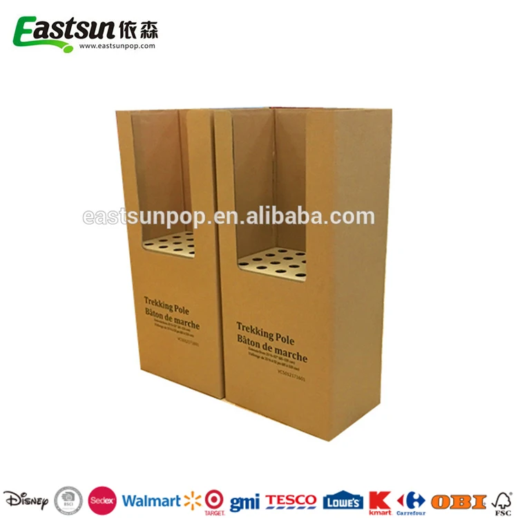 Hyper Market Promotional Flexo Printing Cardboard Floor Display Stand