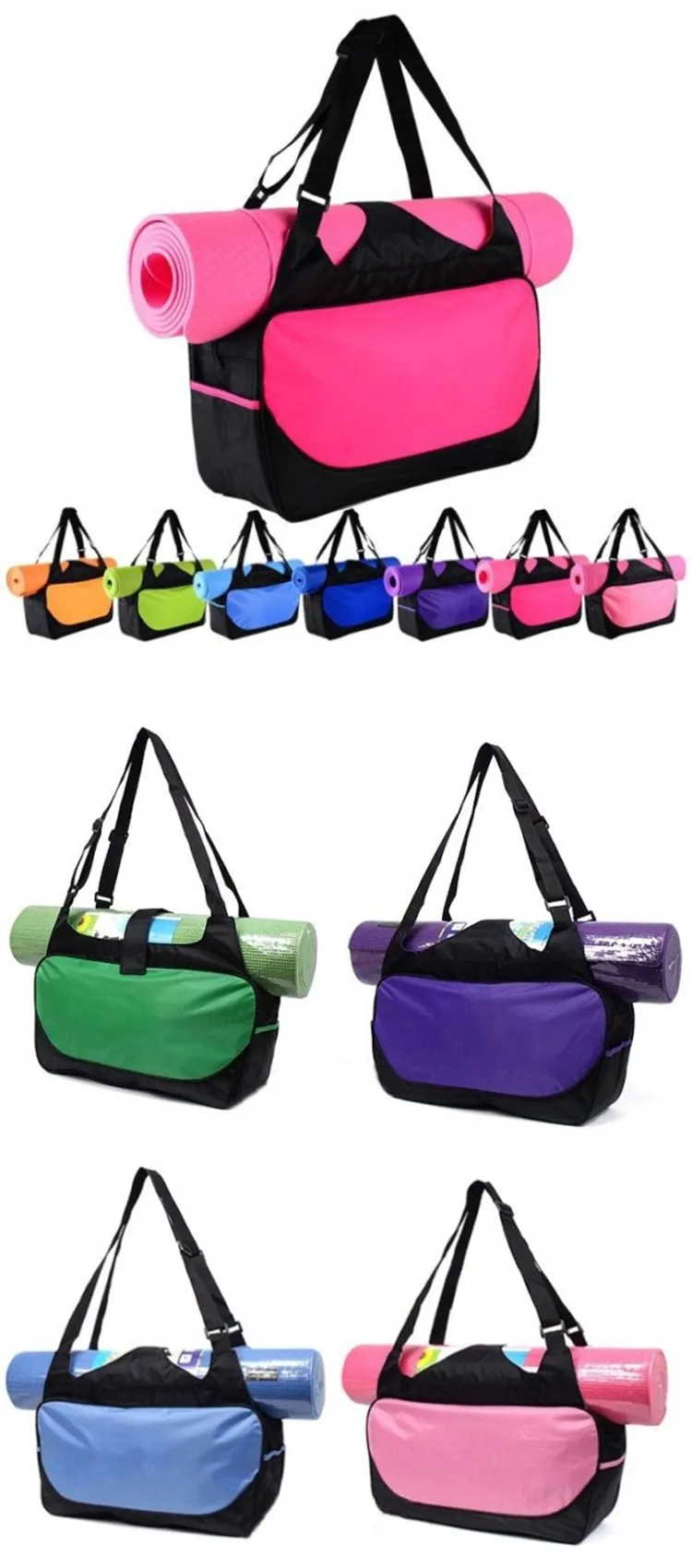 Promotional polyester girls sports dance gym yoga bags