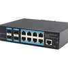 Good looking L2 managed 10/100/1000M 8 +4 ports gigabit network industrial poe switch