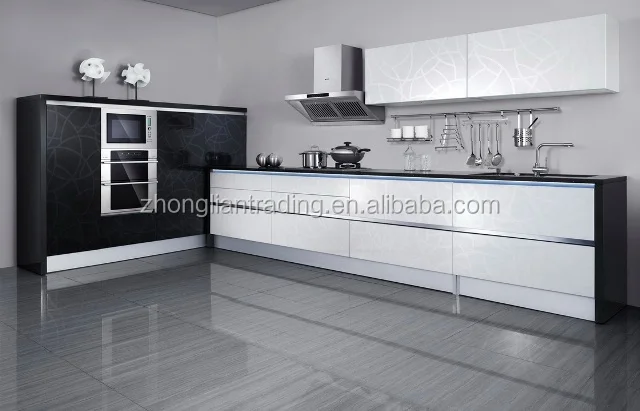 China factory simple designs aluminum profile kitchen cabinet