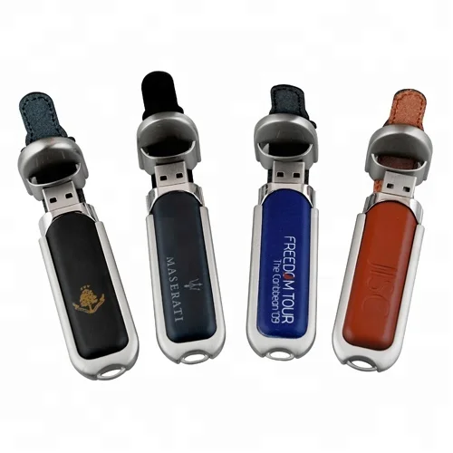 OEM New Leather USB Flash drive Leather USB Memory with Customer 's LOGO - ANKUX.COM