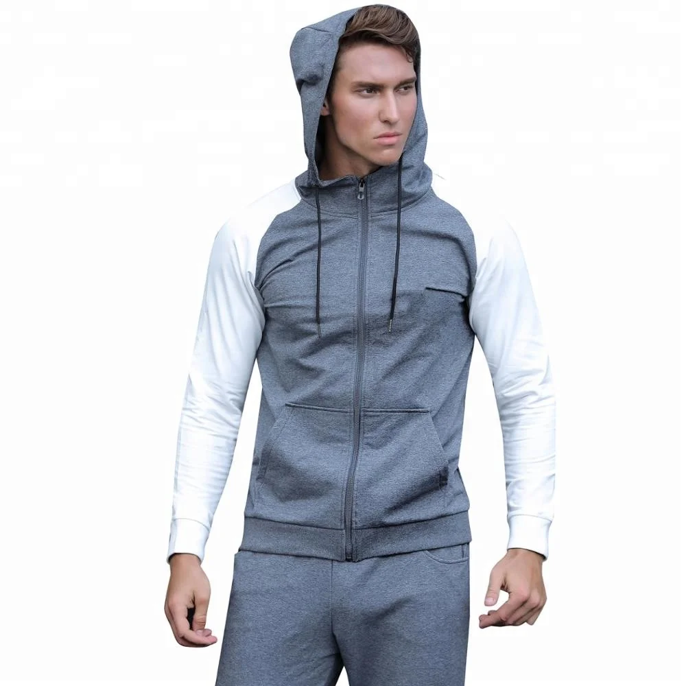 Athletic Fleece Tracksuit 95% Polyester 5% Elastic Men Tracksuit Slim 