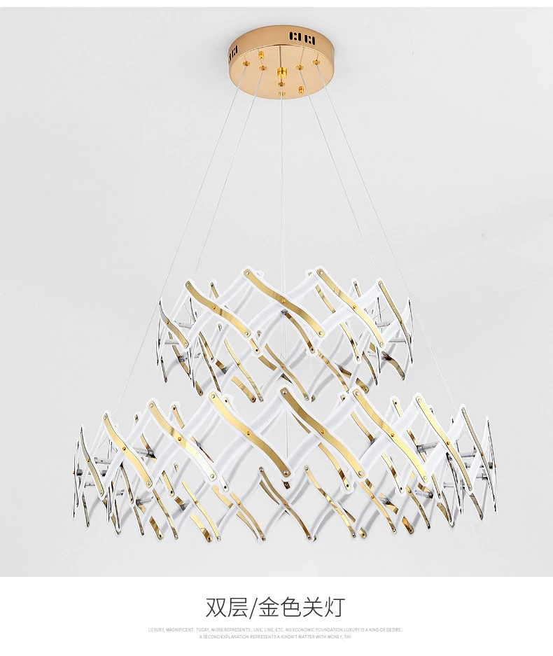 modern luxury special lamp gold honeycomb led crystal steel lobby home chandelier pendant light