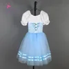 Puff sleeve romantic ballet dance tutu performance costume ballerina dress with hook back design B19028