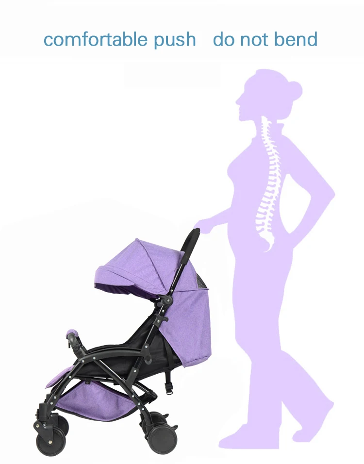 Pull Lever One Key 3 Folding Small Portable pram Baby Stroller Can Take On The Plane