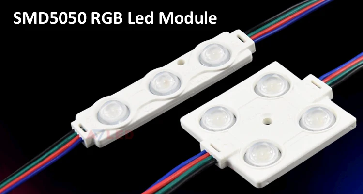 wholesale 20pcs per string sequential grb 3 chips 5050 led smd module for light box signage