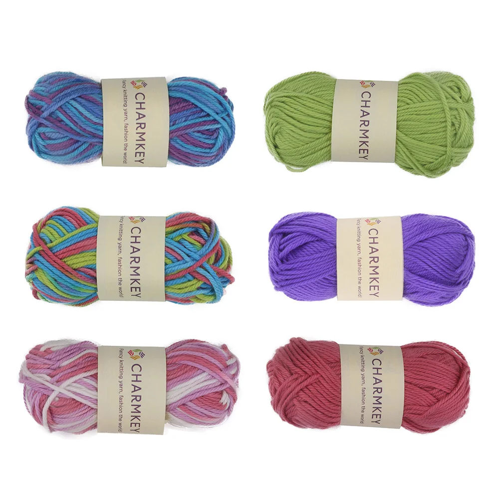 Charmkey Cheap Fresh Multiple Color 100 Acrylic Mohair Like Yarn For