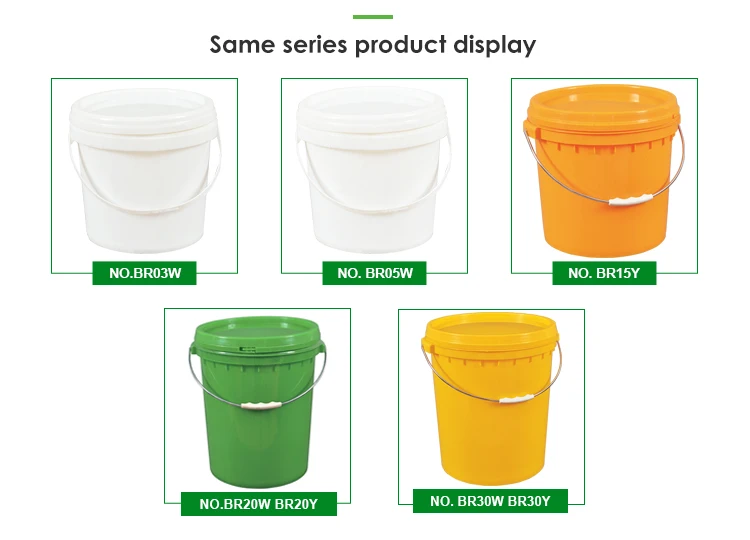 Reusable multicolored 5 gallon lid 20 liter paint bucket plastic barrel large plastic barrels