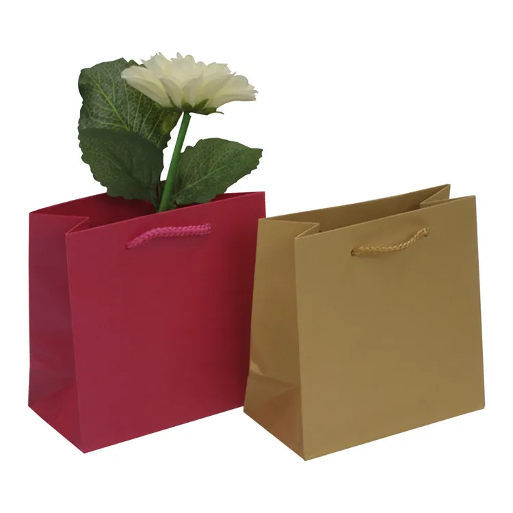 Custom packaging craft recycled luxury craft gift carry shopping kraft paper bag