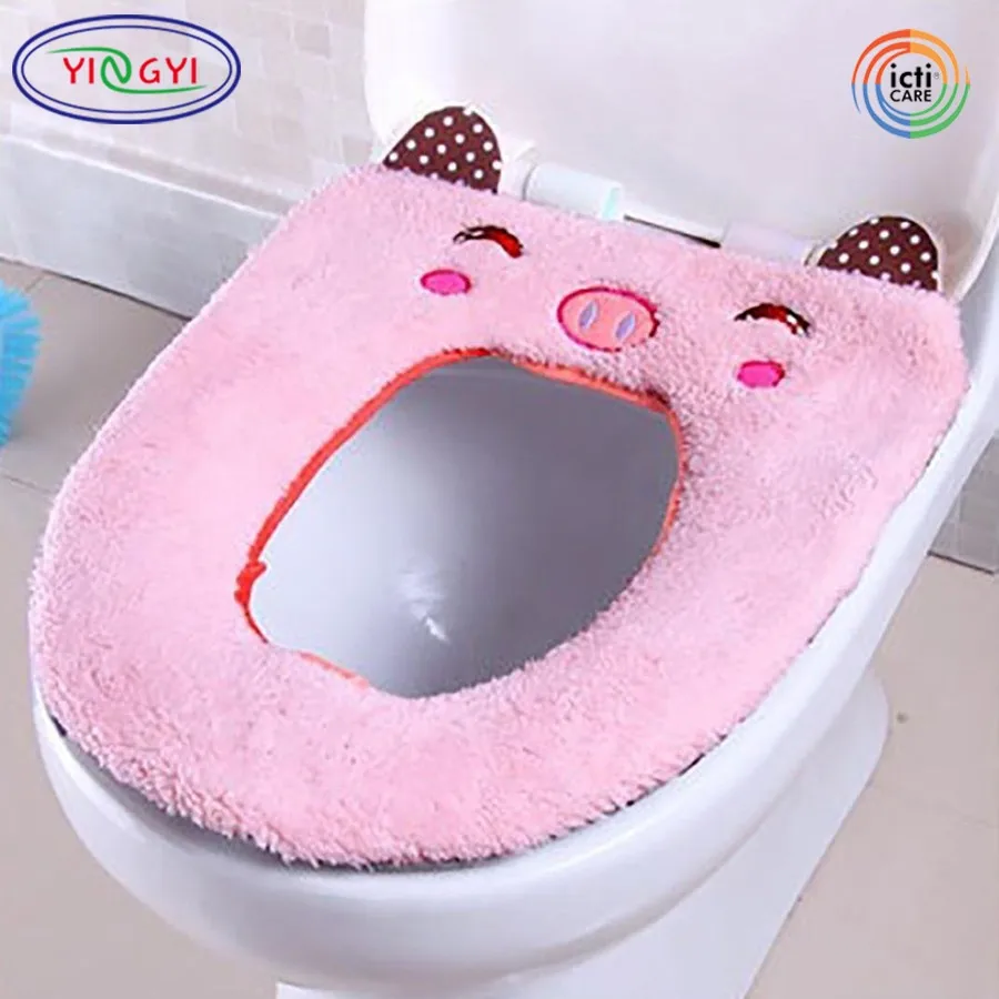 giraffe Gifts Treat Toilet Seat Cover Cute Animal Style Toilet Accessories Soft Plush Bathroom Warmer Mat
