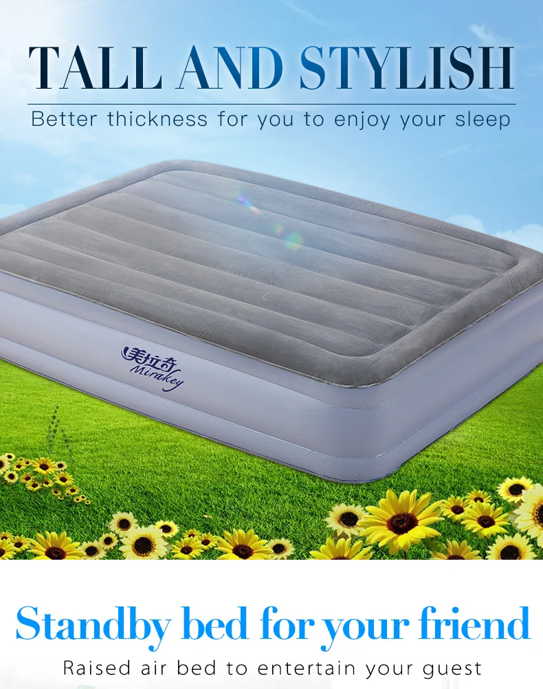Mirakey PVC twin inflatable Air Mattress with pump