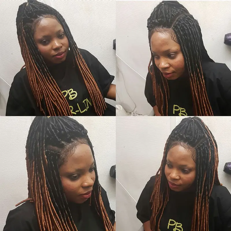 Top Selling Ombre Synthetic Hair Weave Faux Locs Synthetic Soft