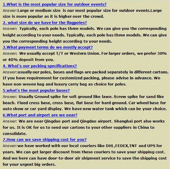 Strongest Wind Resistance Promo Sharkfin Banner Flag Stand