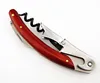 Bulk Metal Red Wine Beer Bottle Opener Wooden Stainless Steel Folding Corkscrew Bottle Opener Key Chain