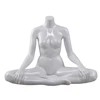 Female headless glossy white sitting legs fold mannequin yoga pose for sale