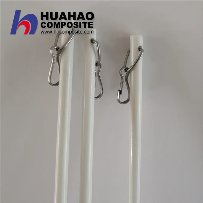 Fiberglass Curtain Rod White 9.5mm 10mm