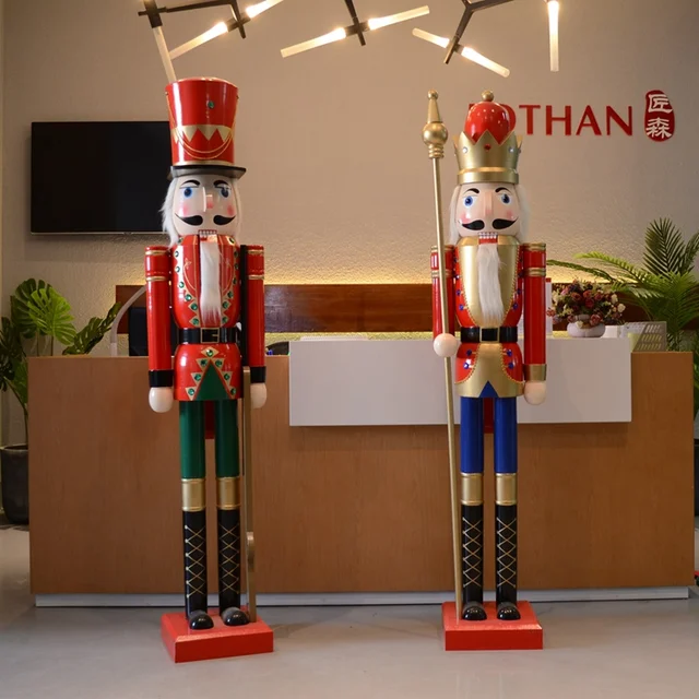Wooden Giant Outdoor Christmas Large Nutcracker Soldier Decoration