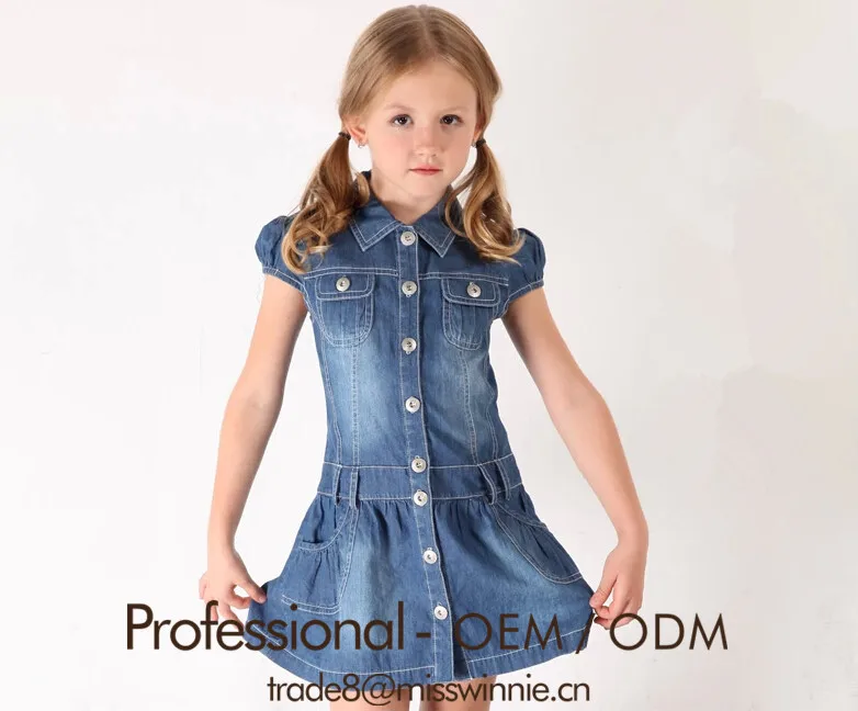 blue jean dresses for girls