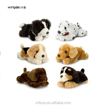 Grosir Hitam Pug Corgi Boneka Hewan Kepala Besar Bearded Collie