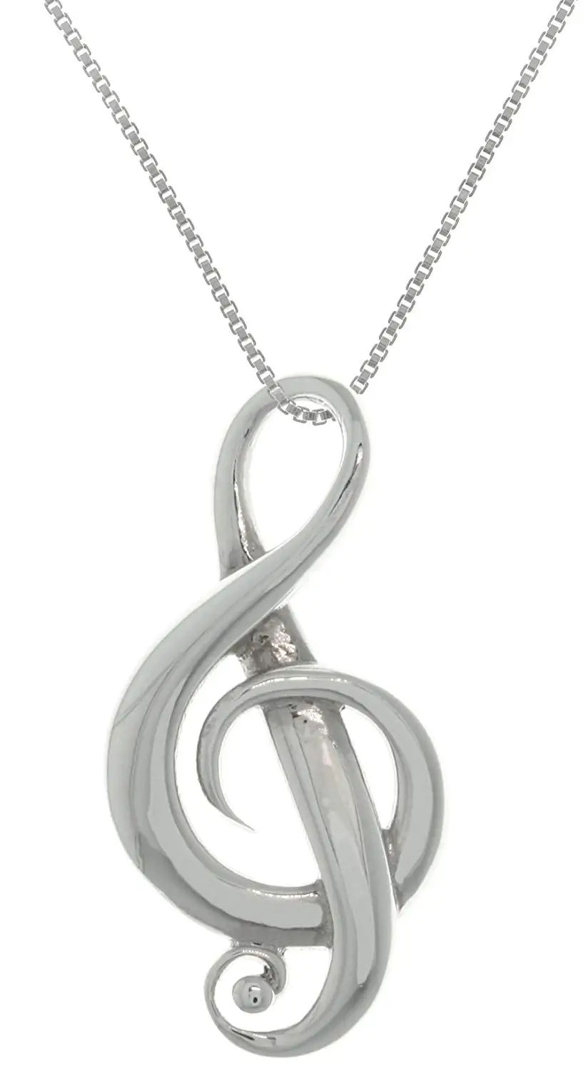 CloseoutWarehouse Cubic Zirconia Treble Clef and Music Note Ring Sterling Silver