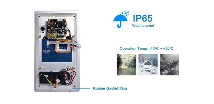 7 Inch Touch Screen Outdoor Bell Station with RFID Function Video Intercom Door Entry System