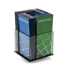 Desktop Acrylic Rotating file magazine Holder with 4" x 9" factory OEM