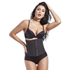 Lowest Price 25pcs Steel Bones 3 Hook black Tummy Control Latex Waist Breathable Hole Trainer with high quality