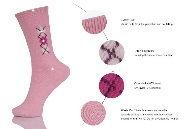 Bulk Wholesale Custom Crew Pink Socks