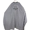 Wholesale Barberhop Suppliers Professional Hair Salon Black White Strip Barber Hair Cutting Cape