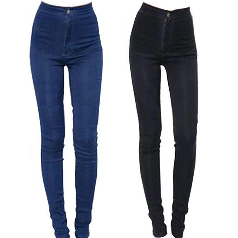 2015 New Fashion Jeans Women Pencil Pants High Waist Jeans Sexy Slim Elastic Skinny Pants Trousers