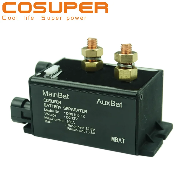 Smart 12v 24v Dual Battery Isolator Relay 100a For Car Rv Battery View 12v Dual Battery Isolator Cosuper Product Details From Suzhou Cosuper Energy