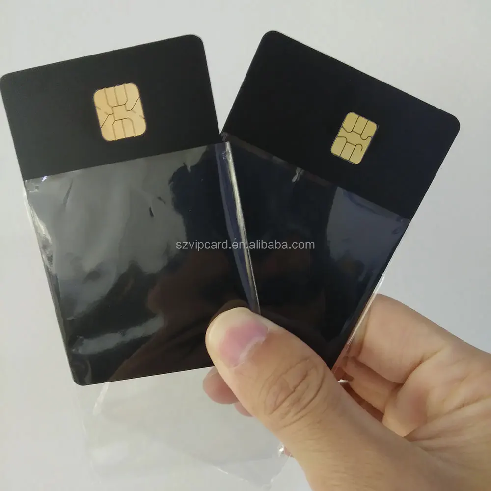 Emv Approved Blank Sle4428 Chip 1k Metallic Membrane Metal Ic Cards