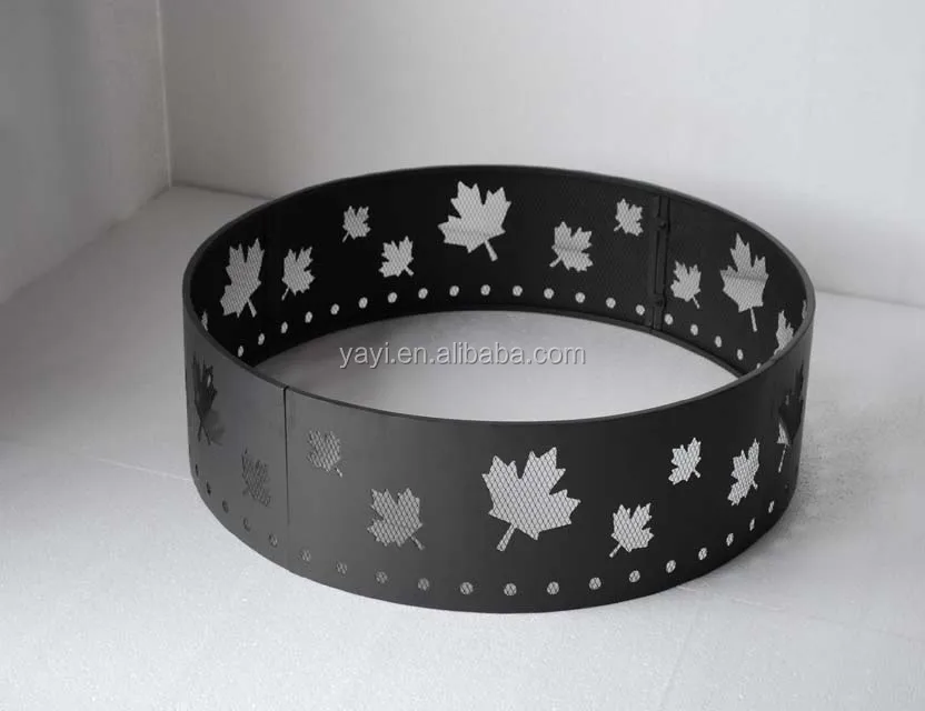 Outdoor Laser Cut Steel Fire Pit Ring Buy Maple Leaves Fire Ring Canada Steel Rings 36 Fire Ring Product On Alibaba Com