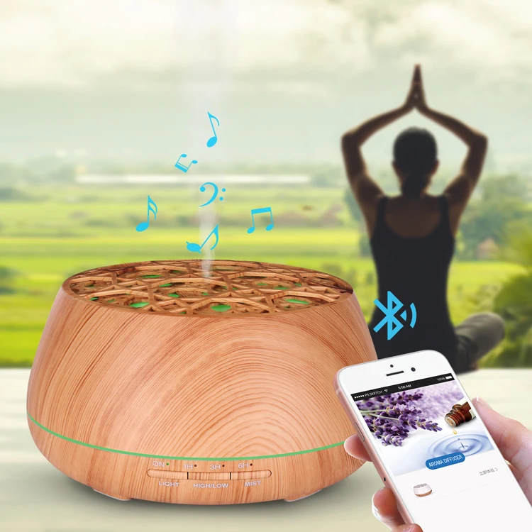 New Design App Control 400ml Aromatherapy Essential Oil Diffuser On