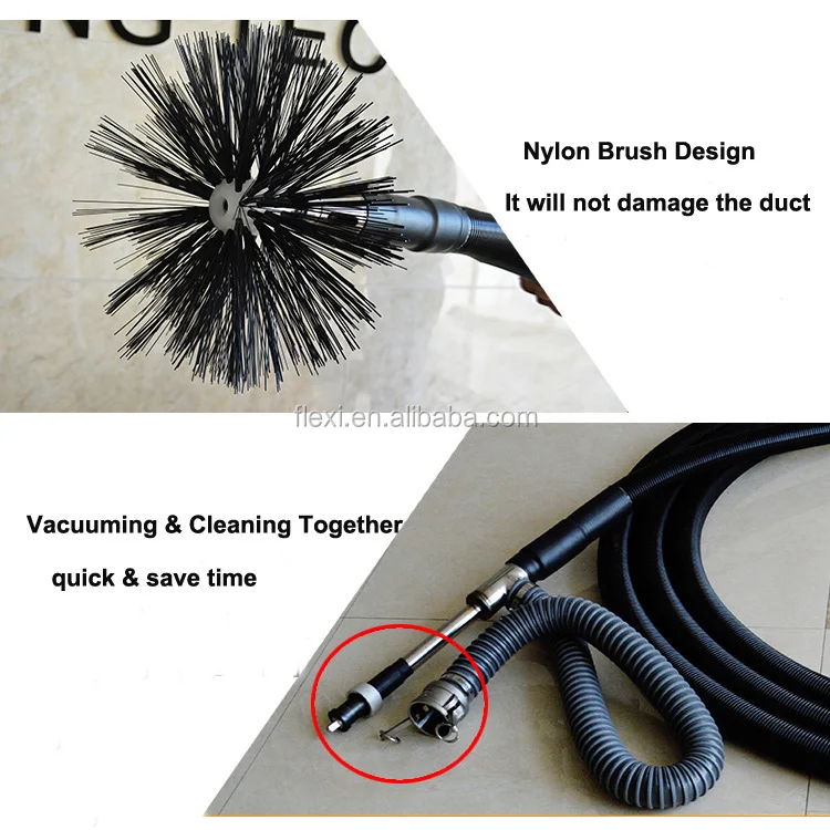 Rotary Brush Duct Cleaning Machine Rotating Brush Vacuum System With