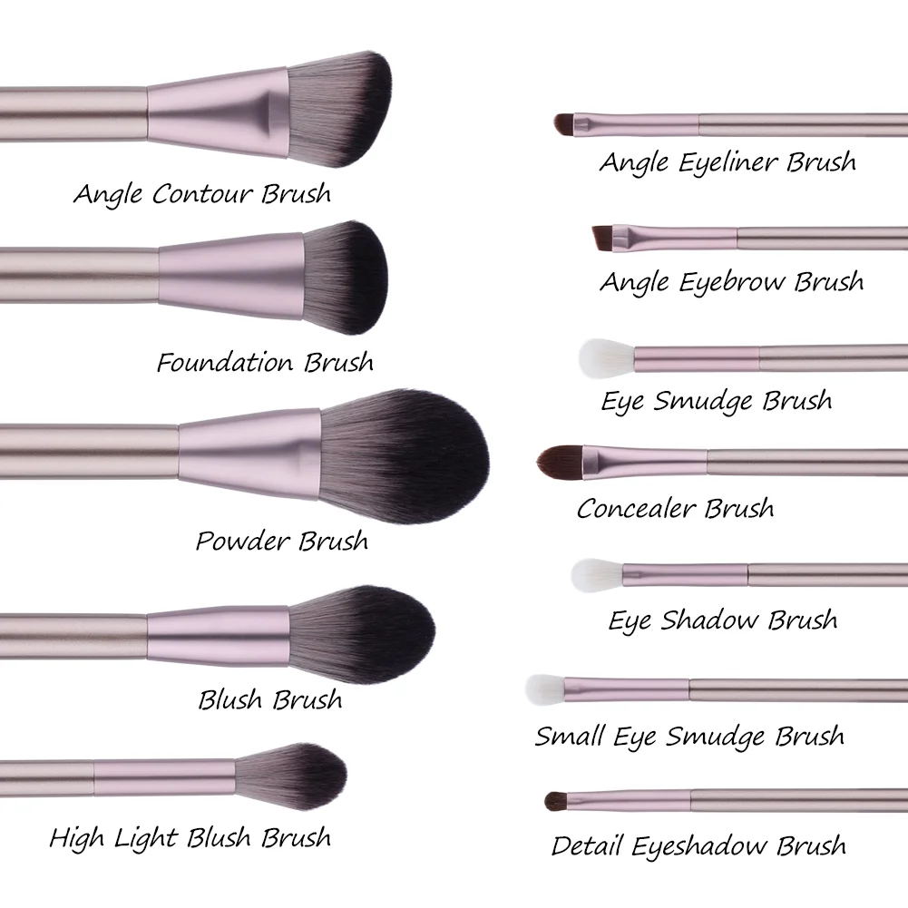 2019 High Quality 12pcs Makeup Brushes Set Soft Synthetic Brushes Set
