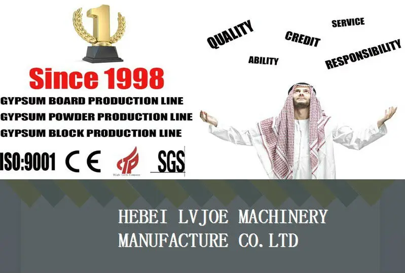 15000 -500000 tons gypsum powder production line pop CE ISO 9001