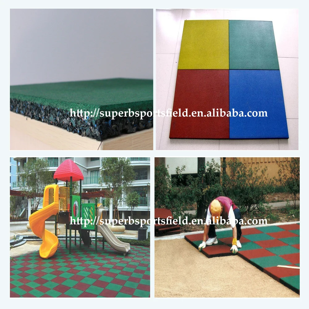 Safety Kids Playground Rubber Flooring Mat Kindergarten Rubber