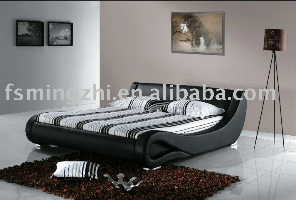 Cama de cuero italiano de lujo camas identificación del producto ...